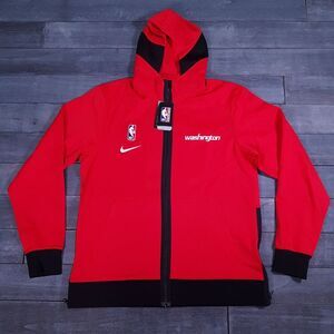 NIKE‎ NBA Washington Wizards Therma Flex Showtime Hoodie Jacket Mens Size XL Red